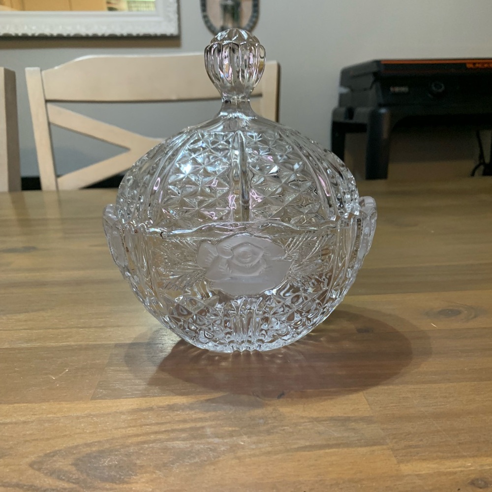Vintage Crystal Candy Dish